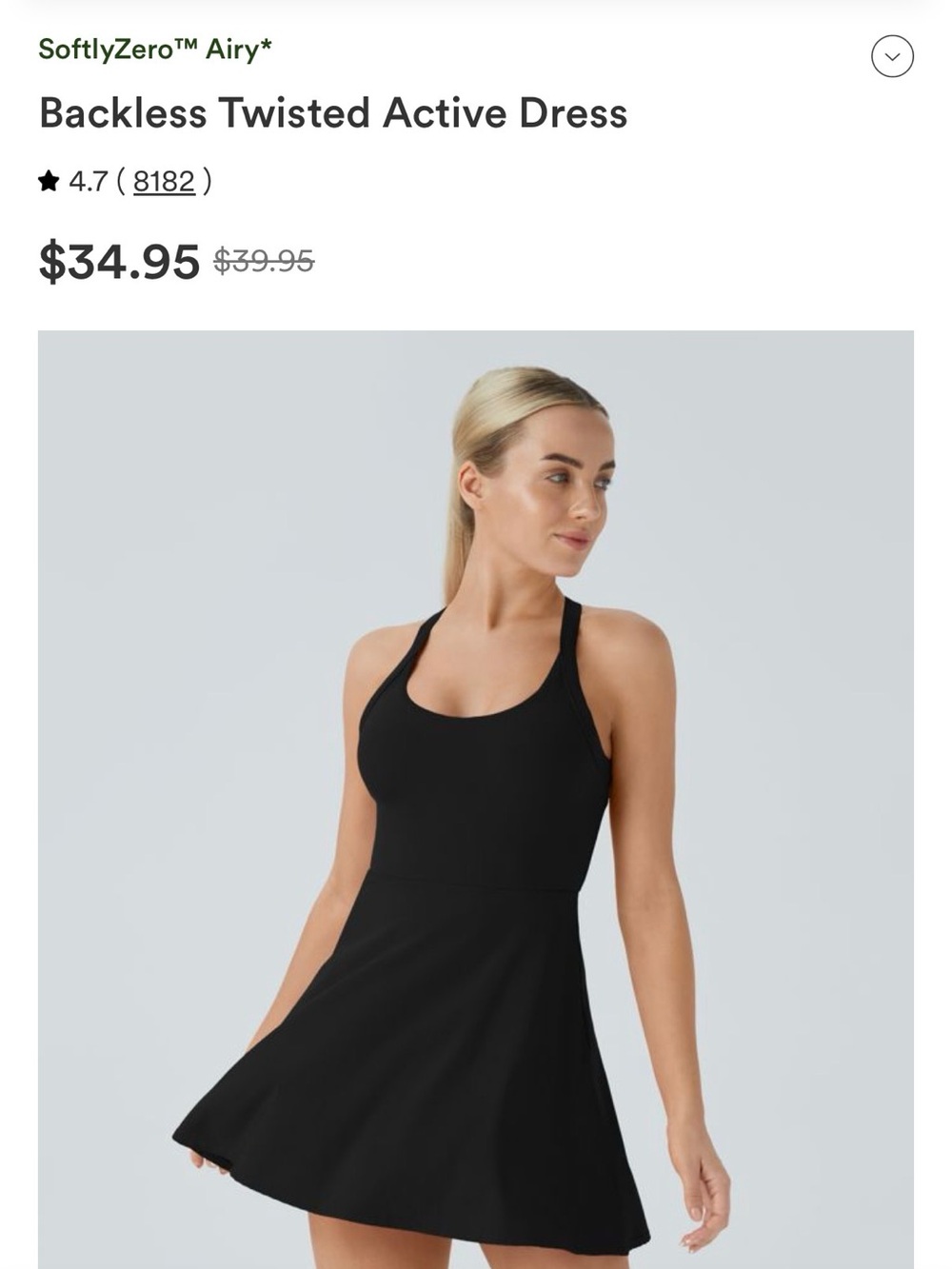 HALARA Black Easy Peasy Dress, new with tags. - Picture 5 of 9